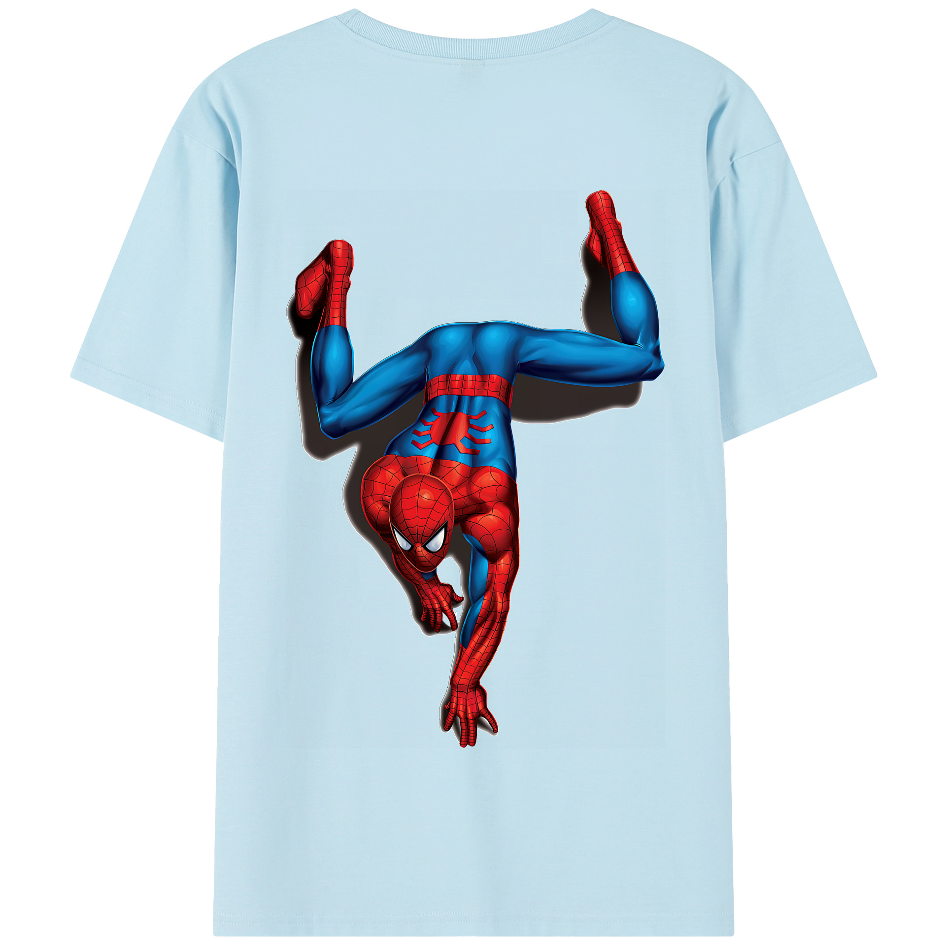 （画像用） Spider Man スパイダーマン 綿100％半袖Tシャツ（背面プリント）